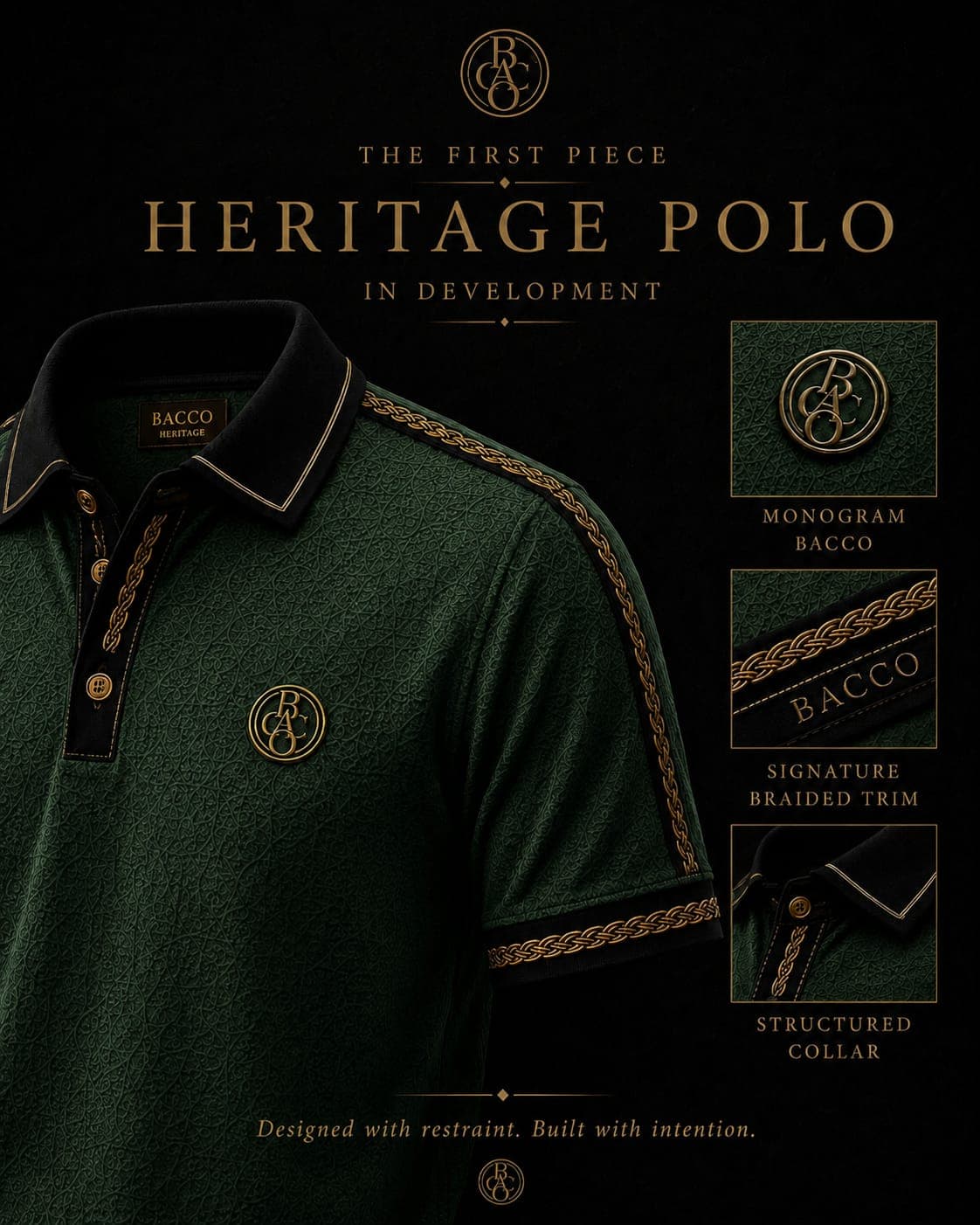 BACCO Heritage Polo in Verde Smeraldo